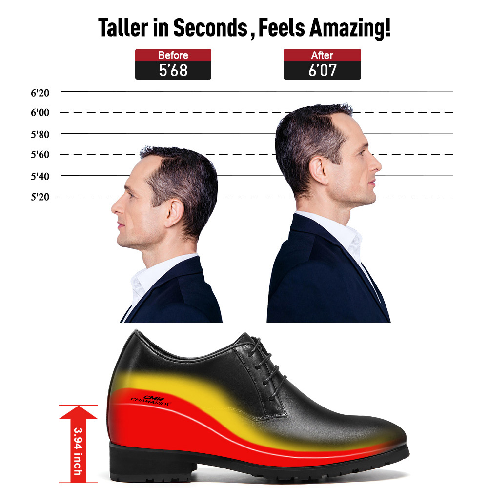 zapatos con alzas 10 cm antes y después