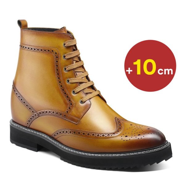 Botines Marrones con Alzas de 10 cm
