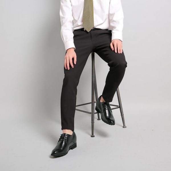 derby Zapatos Con Alzas Para Hombre 10cm before and after